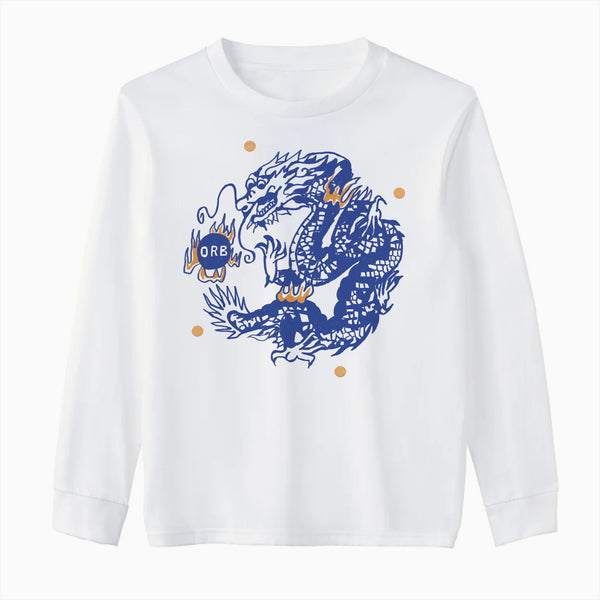 O.R.B - White Dragon Long-Sleeve T-Shirt – Fuzz Club