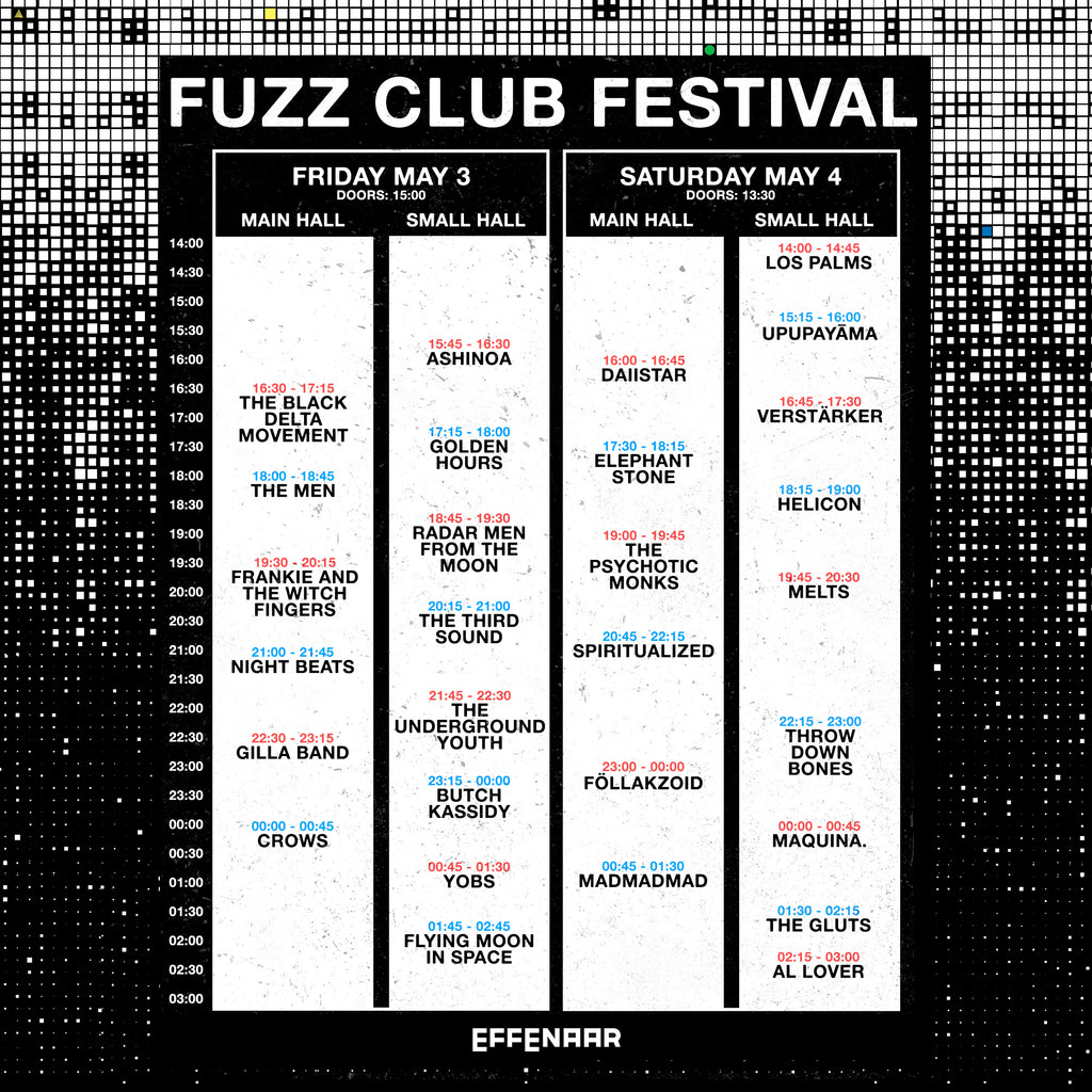 Fuzz Club Festival 2024 Stage Times