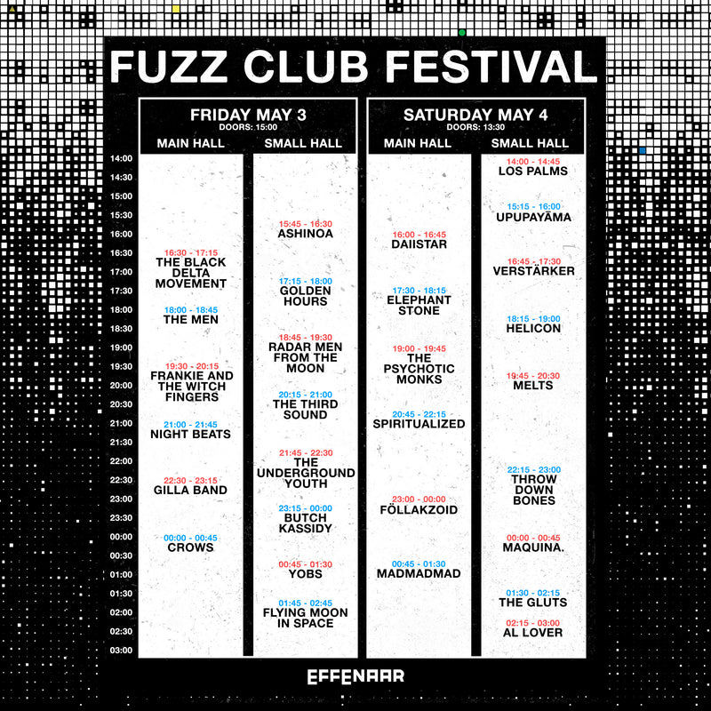 Fuzz Tour Fuzz Club Festival 2024 Stage Times