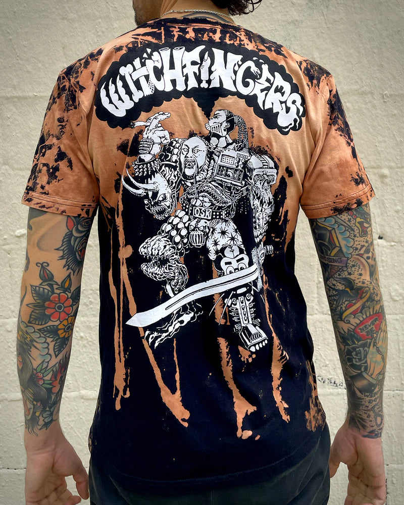Frankie And The Witch Fingers - Double Warrior Bleach Drip T-Shirt